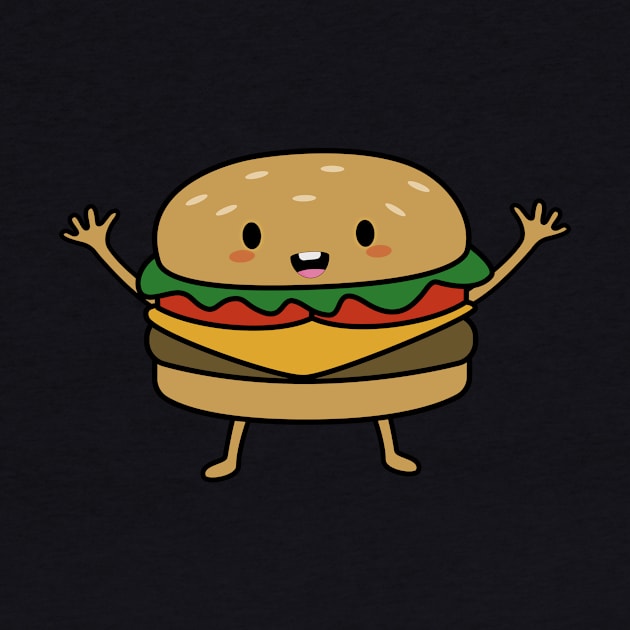 Cute and funny burger t-shirt by happinessinatee